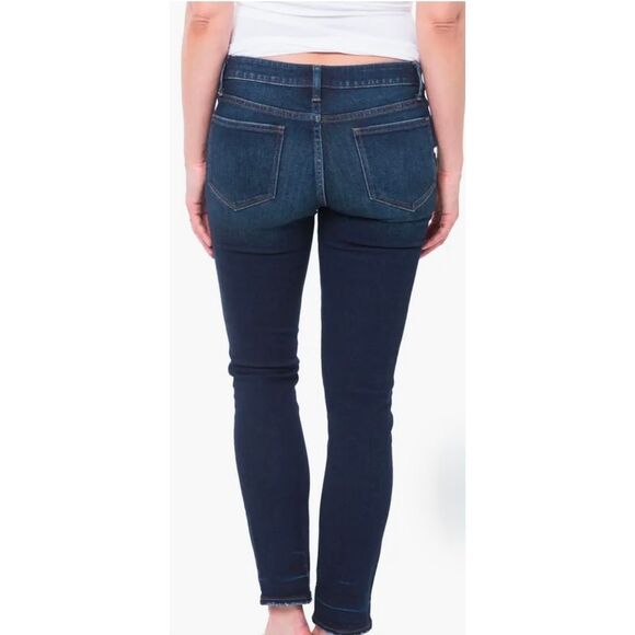 NOM Maternity Chelsea Under Belly Skinny Jeans Blue Sz L NWOT - Picture 3 of 6